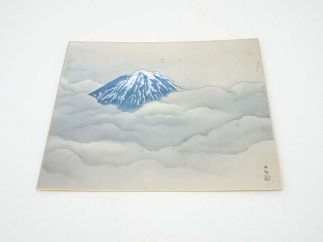 JAPANESE ART / SHIKISHI / PRINTED / MT. FUJI / BY TAIKAN YOKOYAMA
